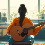 Musician reviewing email marketing stats to grow fan engagement