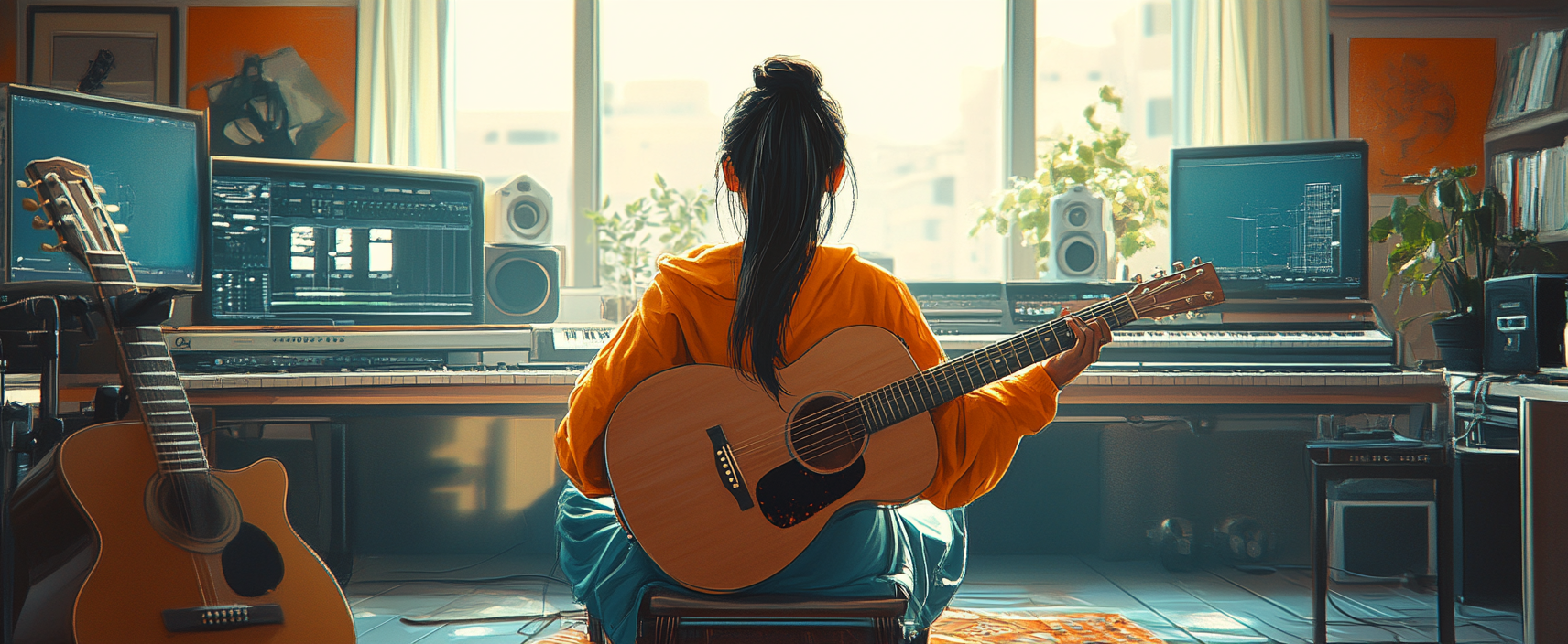 Musician reviewing email marketing stats to grow fan engagement